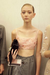 Backstage at Prada Spring 2017