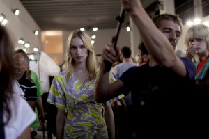 Backstage at Emilio Pucci Spring 2017