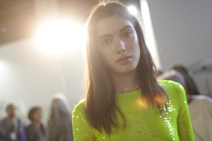 Backstage at Emilio Pucci Spring 2017