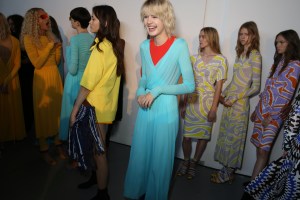 Backstage at Emilio Pucci Spring 2017