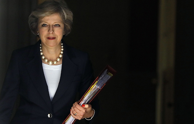 U.K. Prime Minister Theresa May leaving 10 Downing Street, London