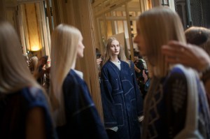 Backstage at Acne Studios RTW Spring 2017