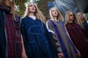 Backstage at Acne Studios RTW Spring 2017