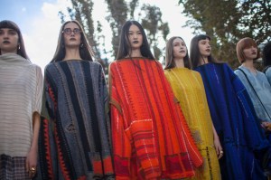 Backstage at Acne Studios RTW Spring 2017