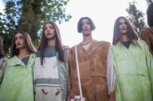 Backstage at Acne Studios RTW Spring 2017