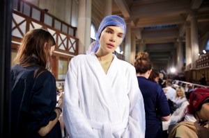 Backstage at Givenchy RTW Spring 2017