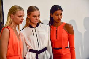 Backstage at Mugler RTW Spring 2017