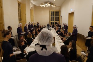 The scene at the Dom Pérignon dinner in Versailles