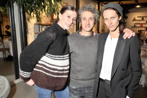 Jérôme Dreyfuss with Marie-Agnès Gillot and Aymeline Valade.