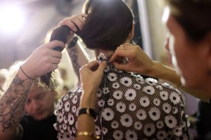 Backstage at Ellery RTW Spring 2017