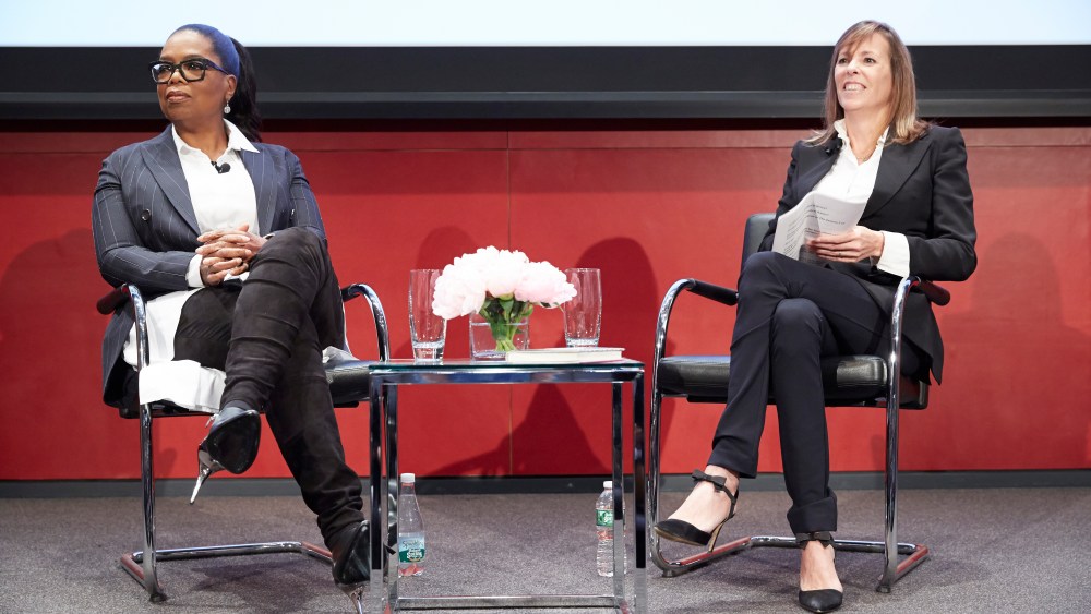 Oprah Winfrey and Lucy Kaylin at Hearst.