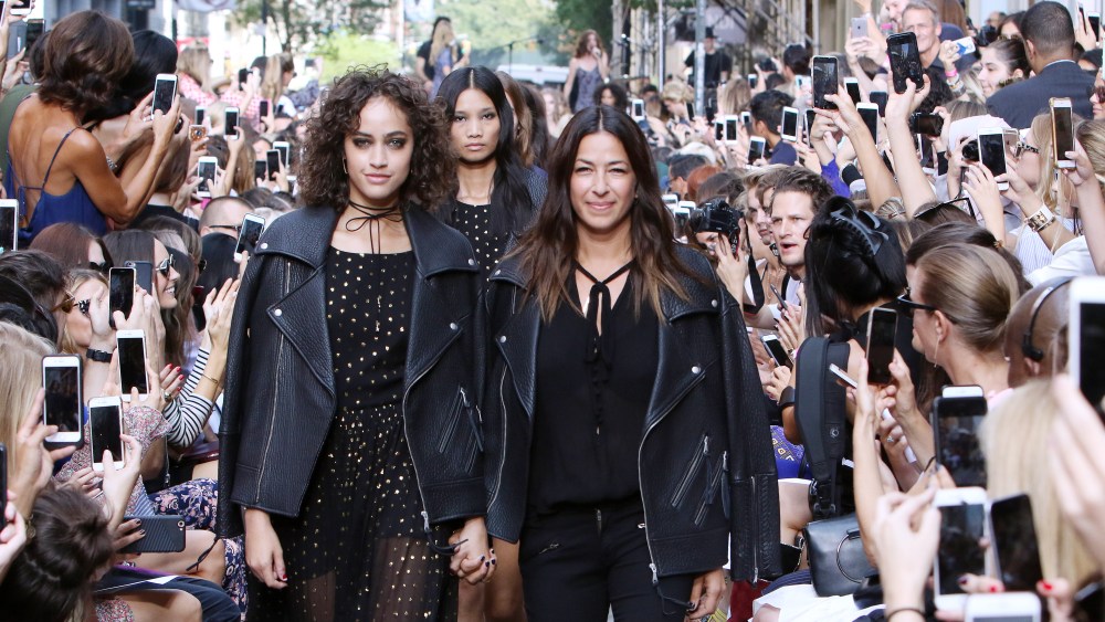 The sea of smartphones at Rebecca Minkoff’s presentation.