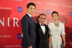 From left to right: Rain, Nirav Modi, and Zhang Ziyi