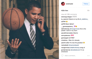 Bella Hadid reacts to the U.S. election on Instagram.