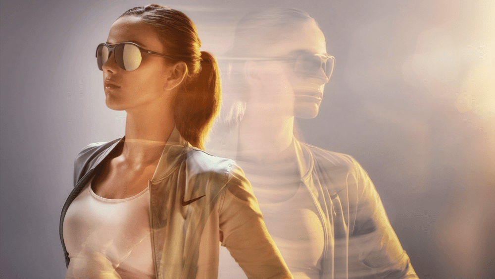 A look from the Nike Flex Momentum sunglass line.