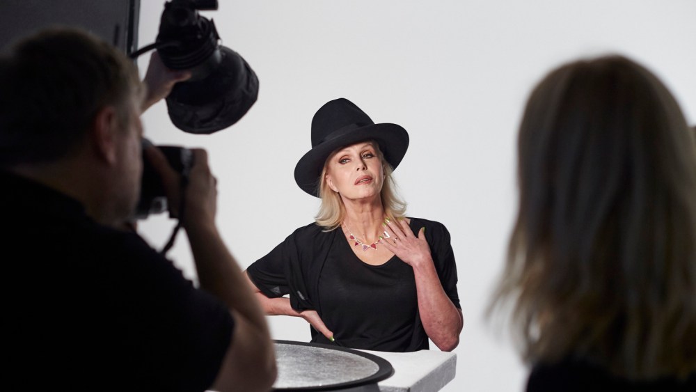 Joanna Lumley being shot by Rankin for the "Let the Light in" campaign.