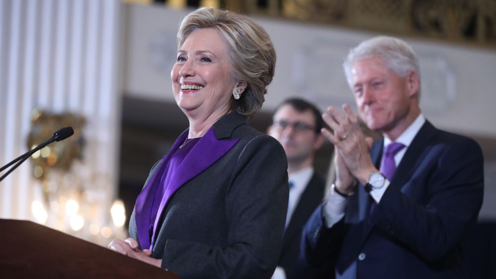 Hillary Clinton during her concession speech.
