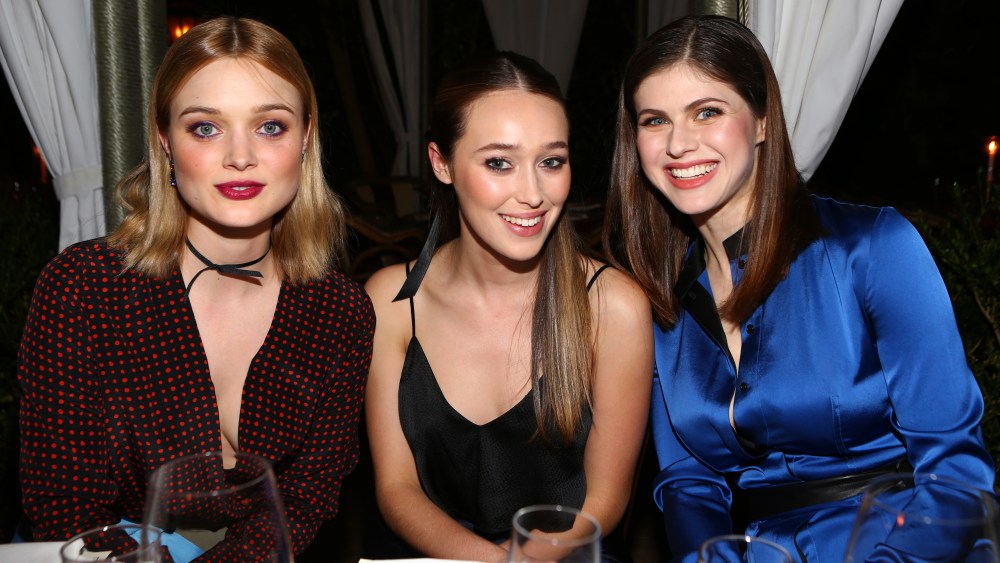 Jonathan Saunders DVF Dinner Los AngelesBella Heathcote, Alycia Debnam Carey and Alexandra Daddario