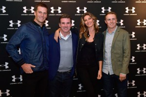Tom Brady, Under Amour CEO Kevin Plank, Gisele Bündchen and golfer Jordan Spieth.
