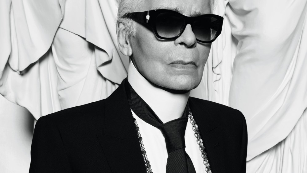 Karl Lagerfeld photographed by Hedi Slimane for the Vogue Paris December 2016/January 2017 issue.