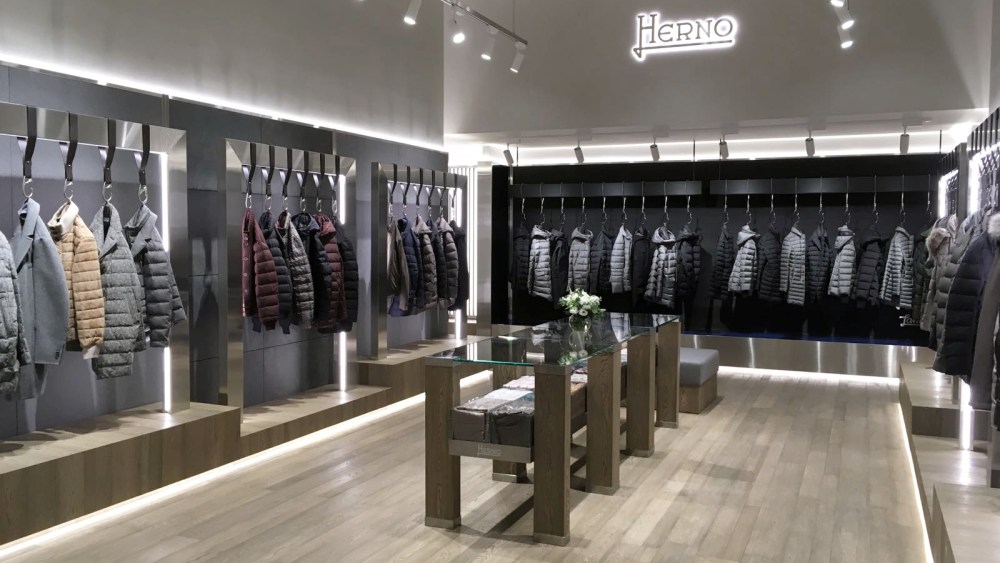 Herno's flagship store in Seoul.