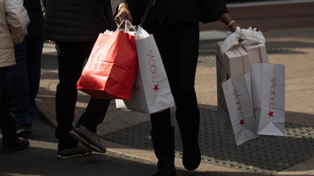 Holiday shoppers in New York.