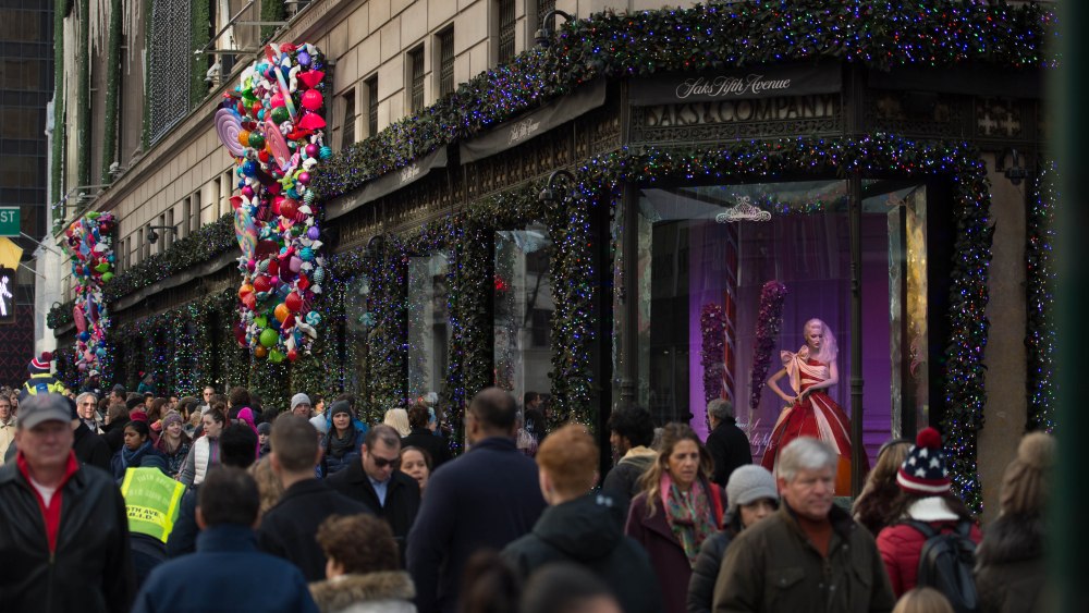 Holiday shoppers in New York.