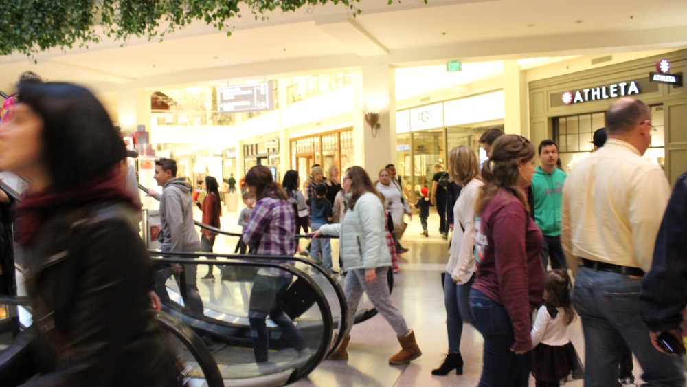 Holiday shoppers at the Mall of America.