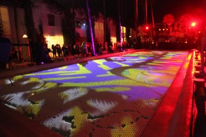 The atmosphere at the Moschino Party.