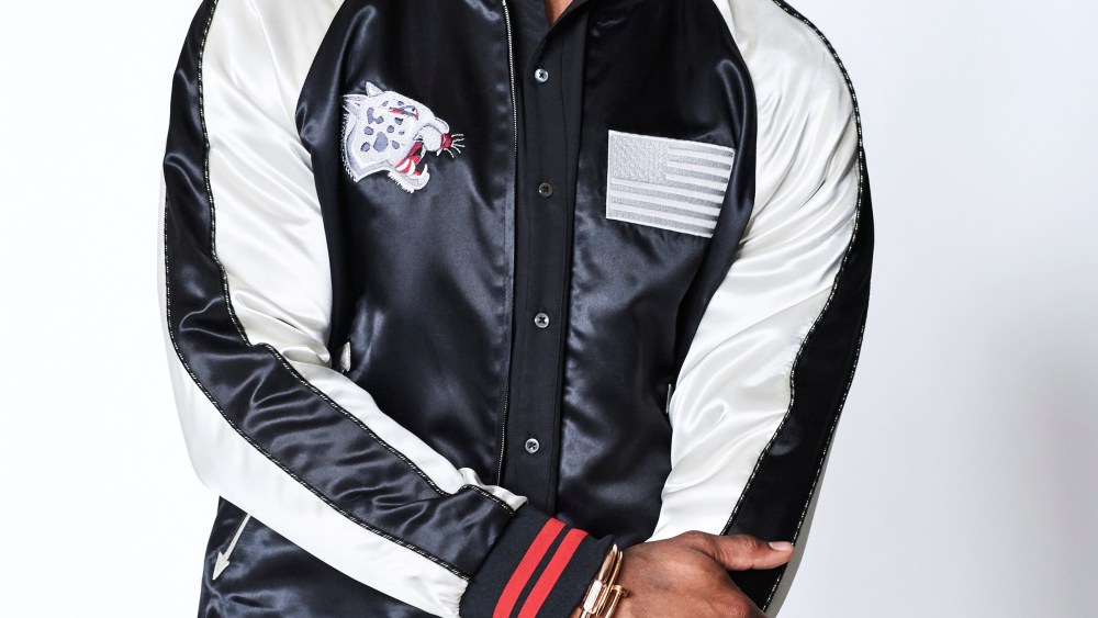Victor Cruz models Ovadia & Sons first resort collection