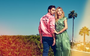 Hailey Baldwin and Stefano Sala in Guess Jeans Spring '17 campaign