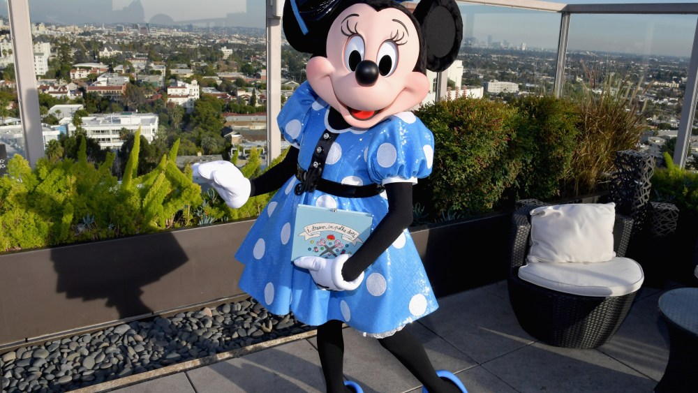 Minnie Mouse in Olympia Le Tan at Gray Malin Rock the Dots