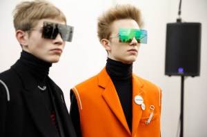 Backstage at Dior Homme Men's Fall 2017