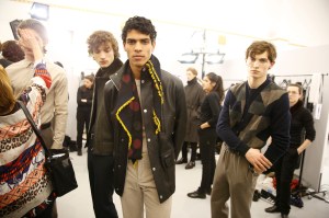 Backstage at Hermès Men's Fall 2017