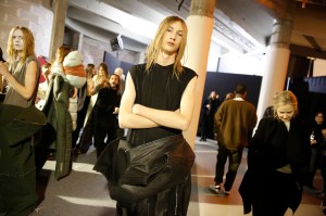 Backstage at Rick Owens Men's Fall 2017