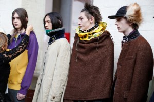 Backstage at Sacai Men's Fall 2017