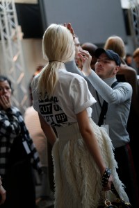 Backstage at Sacai Men's Fall 2017