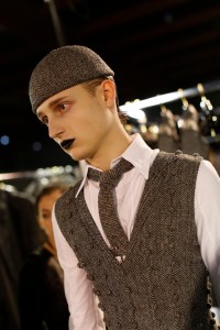 Backstage at Thom Browne Men's Fall 2017