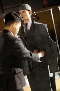 Backstage at Thom Browne Men's Fall 2017