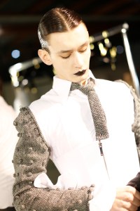 Backstage at Thom Browne Men's Fall 2017