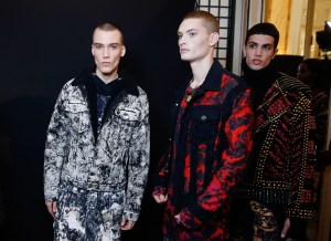 Backstage at Balmain Homme Men's Fall 2017