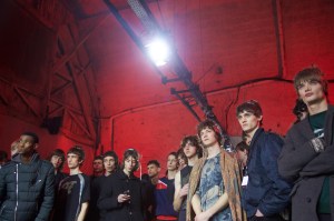 Backstage at Dries Van Noten Men's Fall 2017