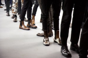 Backstage at Dries Van Noten Men's Fall 2017