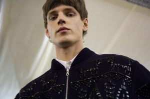 Backstage at Dries Van Noten Men's Fall 2017