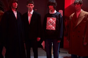 Backstage at Dries Van Noten Men's Fall 2017
