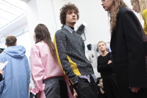 Backstage at Cédric Charlier Men's Fall 2017