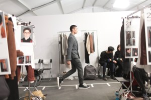 Backstage at Ermenegildo Zegna Men's Fall 2017