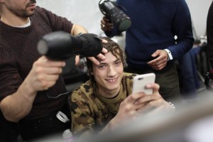 Backstage at Ermenegildo Zegna Men's Fall 2017