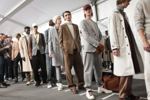 Backstage at Ermenegildo Zegna Men's Fall 2017