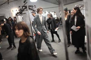 Backstage at Ermenegildo Zegna Men's Fall 2017